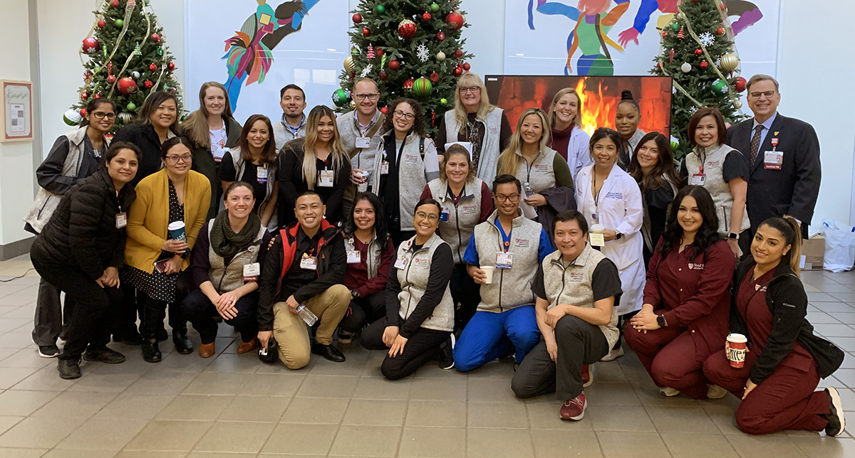 Patient Care Staff celebrate Christmas Holiday season at the atrium