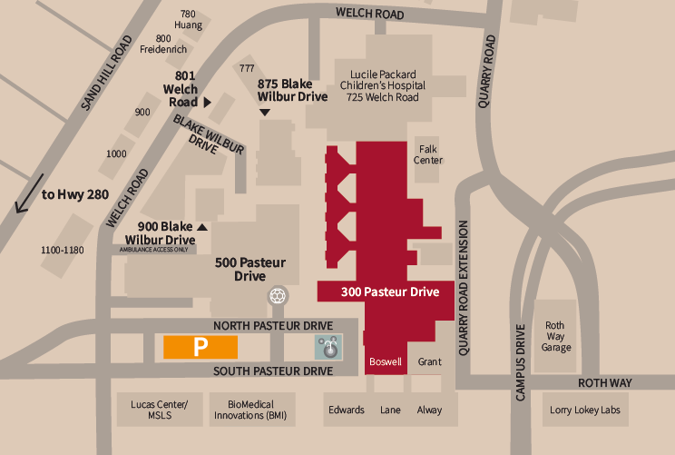 Locations and Parking: Stanford Hospital at 300 Pasteur Drive ...