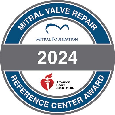 2022 Mitral Valve Repair Reference Center Award from the American Heart Association and the Mitral Foundation